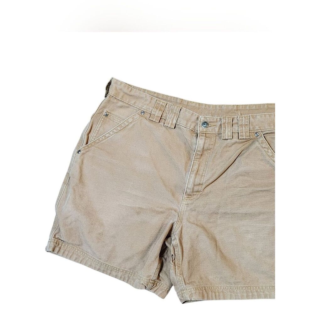 Duluth Denim Shorts Khaki Brown Mens Size 42 Jean 5 Pocket Outdoors Duck